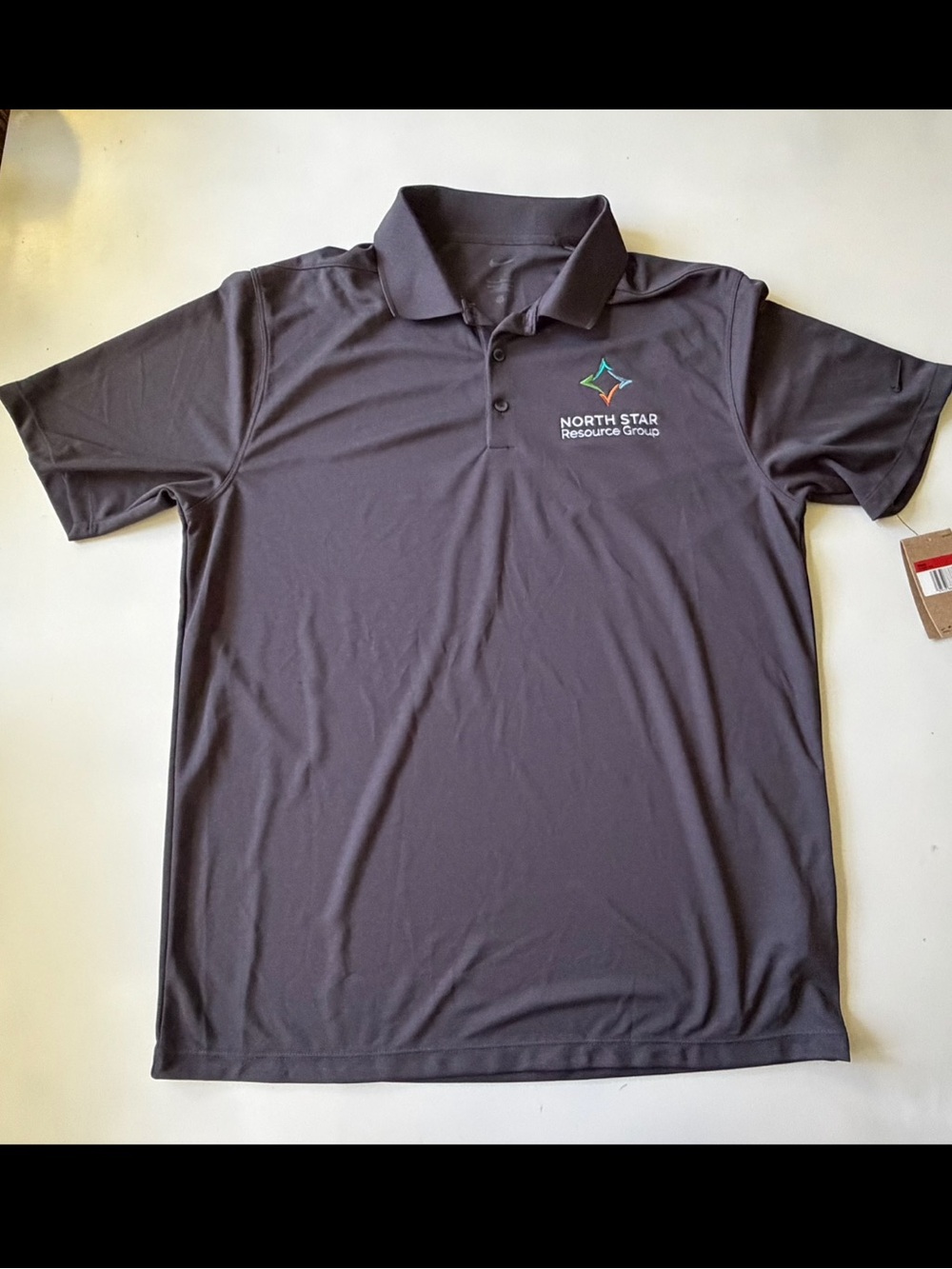 NWT Nike Dri-Fit Golf Men’s Size L Polo Shirt Blue Short Sleeve- Logo North Star